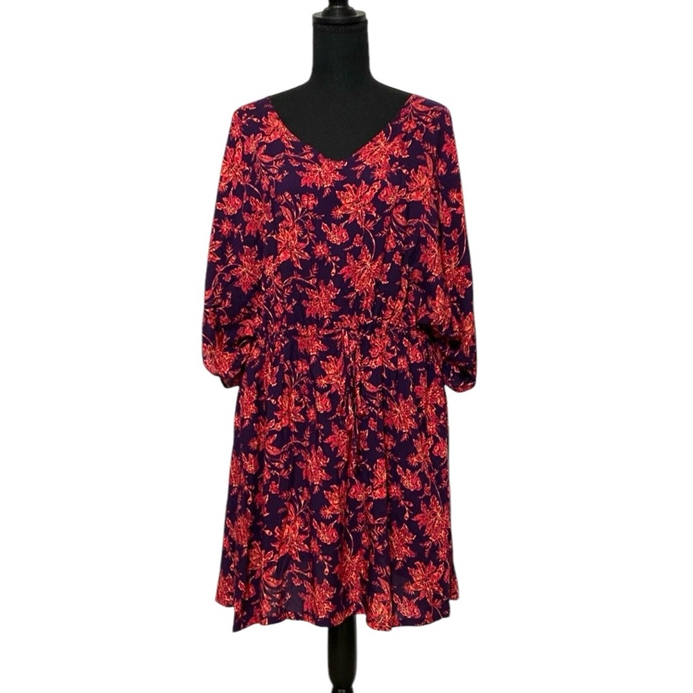 NWT Land’s End Floral Adjustable Swim Cover-Up Loungewear M/L